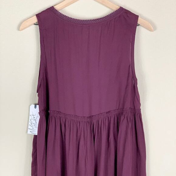 MELROSE & MARKET Nordstrom Burgundy Purple Tank Shirt Top - Small - Picture 6 of 7